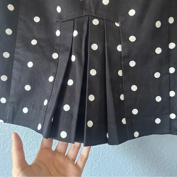 Polka dot high waist midi pencil skirt with pleat - Picture 5 of 6